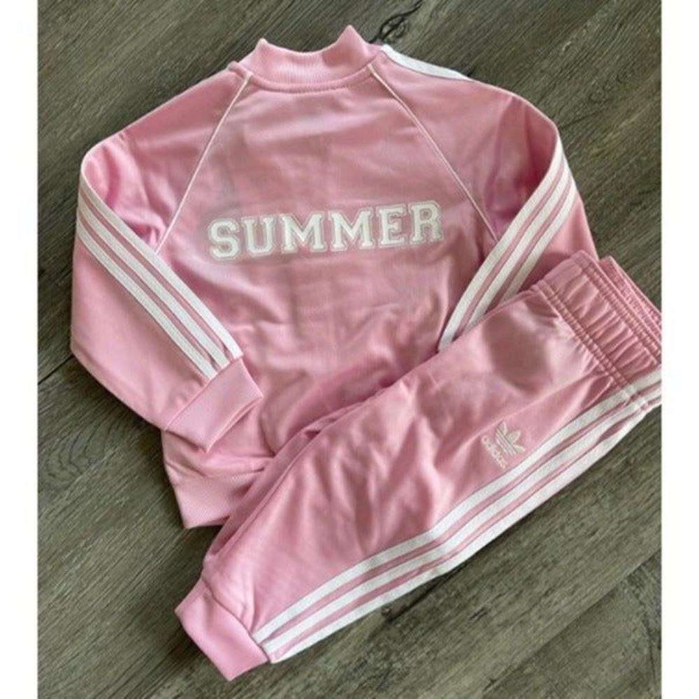 Pink Personalized Baby & Toddler Adidas Tracksuit